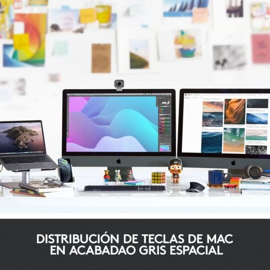 Logitech MX Keys Teclado Inalámbrico Retroiluminado para Mac/iPad Gris