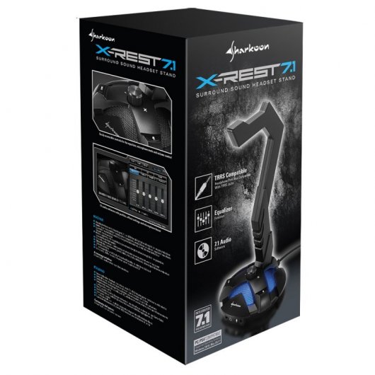 Sharkoon X-Rest 7.1 Supporto attivo Cuffie, Auricolare Nero