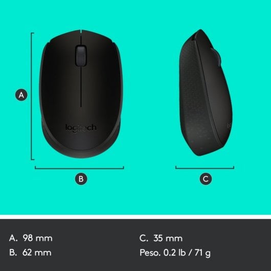 Logitech B170 Black Bp Maus Beidhändig RF Wireless Optisch