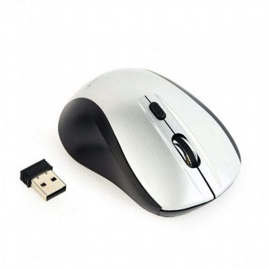 Gembird MUSW-4B-02-BS Mouse ottico wireless 1600 DPI Nero/Argento