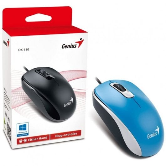 Genius DX-110 Optische Maus 1000 DPI Blau