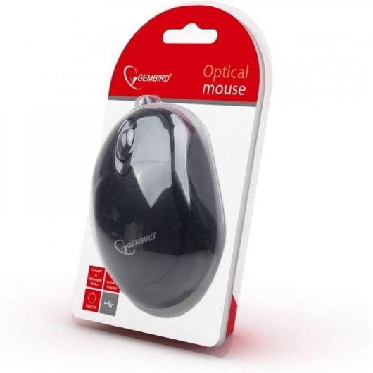 Gembird MUS-U-01 Mouse ottico ambidestro 1000 DPI Nero