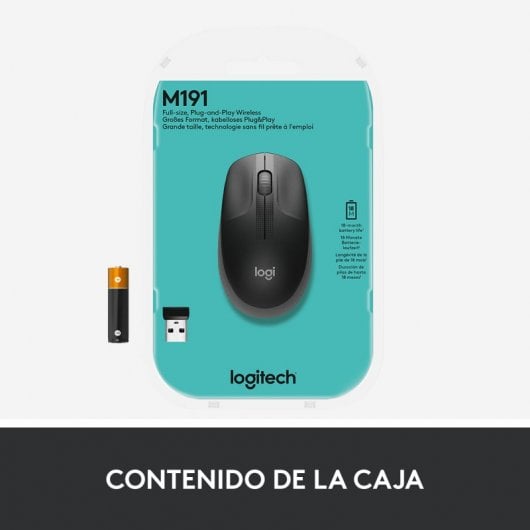 Logitech M190 Maus Büro Beidhändig RF Wireless Optisch 1000 DPI