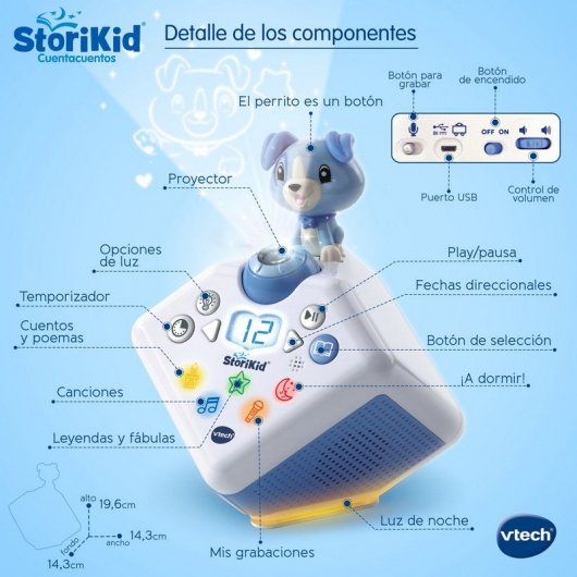 VTech StoriKid Cuentacuentos Blanco/Azul