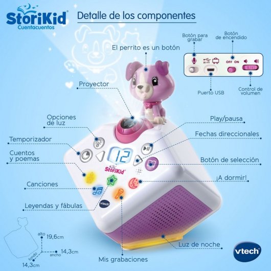 VTech StoriKid Cuentacuentos Blanco/Rosa