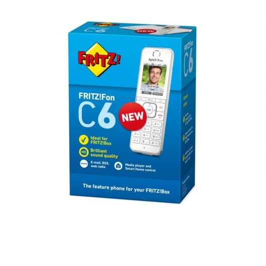 FRITZ!Fon C6 International Téléphone DECT Identification de l'appelant Blanc