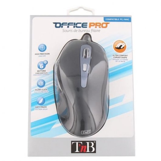 Mouse USB da ufficio TnB 2400 DPI Nero