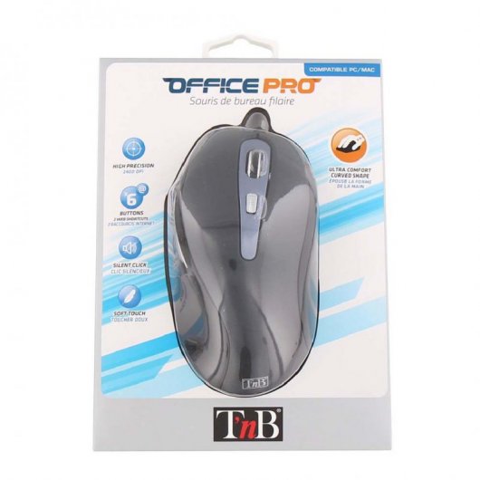 TnB Office USB-Maus 2400 DPI Schwarz