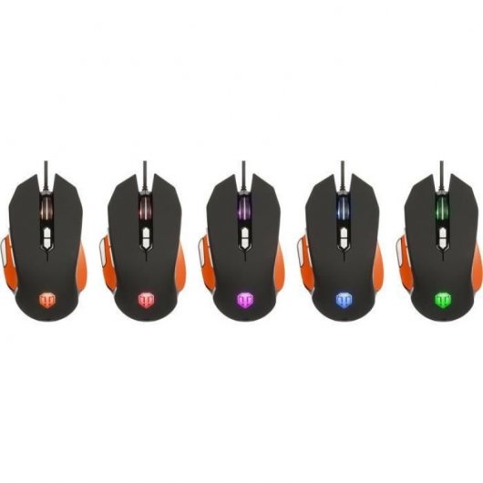 Konix M-35 Ratón Gaming 4000 DPI Negro/Naranja