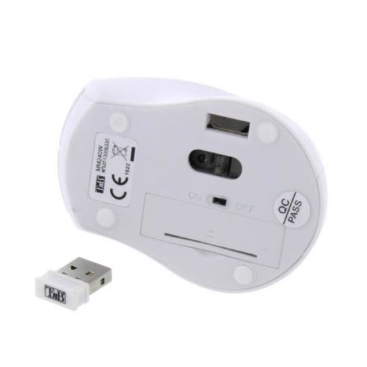 Mouse wireless TnB MM240 1000 DPI Bianco