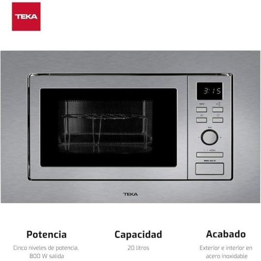 Teka MWE 202 FI Microondas Integrable 20 Litros con Grill Acero Inoxidable