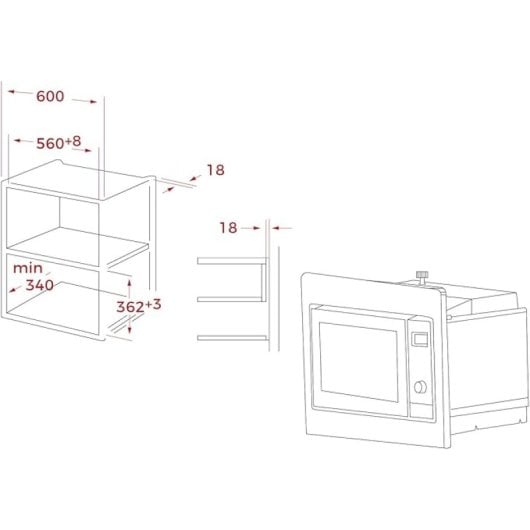 Teka MWE 202 FI Microondas Integrable 20 Litros con Grill Acero Inoxidable