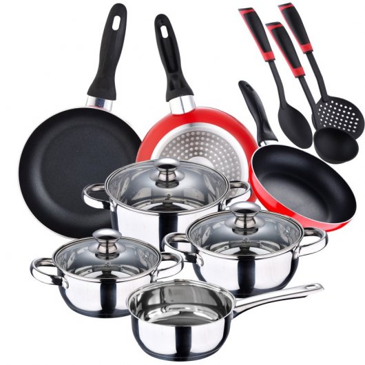 San Ignacio Faro Batería de Cocina 7 Piezas + Set de Utensilios
