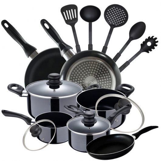 San Ignacio Porto Batería de Cocina 4 Piezas + Set de 3 Sartenes + 5 Utensilios
