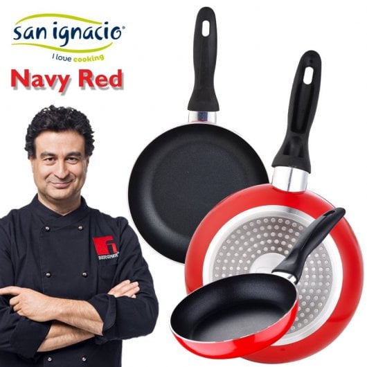 San Ignacio Navy Set de 3 Sartenes + San Ignacio Toledo Batería de Cocina 3 Piezas