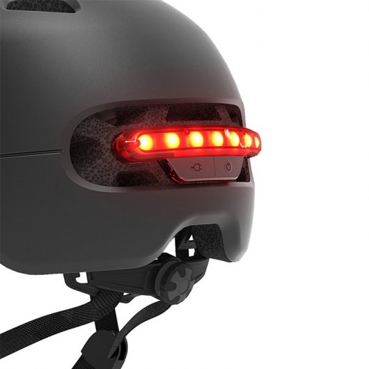 Smart4u Casco con Luz LED Talla L Negro