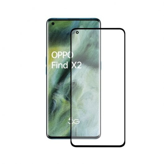 Ksix Cristal Templado 9H Full Glue 2.5D Borde Negro para OPPO FIND X2