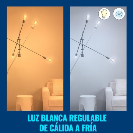 WiZ Lampadina Smart Filament Dimmerabile Luce Bianca da Calda a Fredda Attacco E27 60W Edison