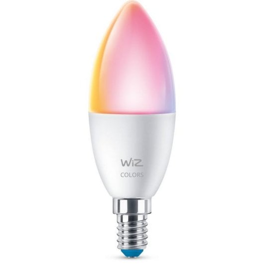 WiZ Lampadina Smart Dimmerabile Luce Bianca o Colorata Attacco E14 40W Candela