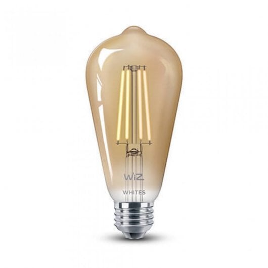 WIZ ST64 2x Lampadina LED E27 Wi-Fi Vintage Ambra Bianco Caldo