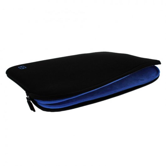 MW Funda de Neopreno y Espuma Inteligente con Interior de Polyester para MacBook Pro/ Air 13" Negra/Azul