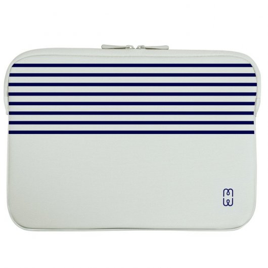 Housse en néoprène MW avec mousse intelligente et intérieur en polyester pour MacBook Pro/Air 13" Blanc/Bleu