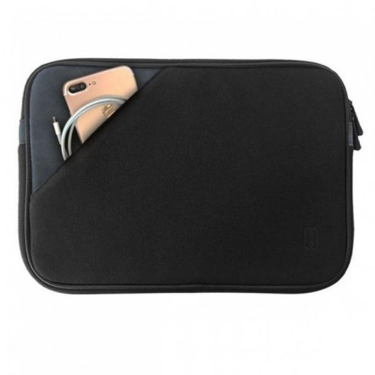 MW Funda de Neopreno y Espuma Inteligente con Interior de Polyester para MacBook Pro/Air 13" Negro/Gris