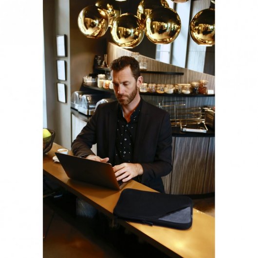 MW Funda de Neopreno y Espuma Inteligente con Interior de Polyester para MacBook Pro/Air 13" Negro/Gris