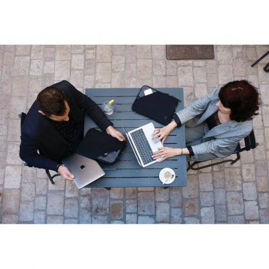 MW Funda de Neopreno y Espuma Inteligente con Interior de Polyester para MacBook Pro/Air 13" Negro/Gris
