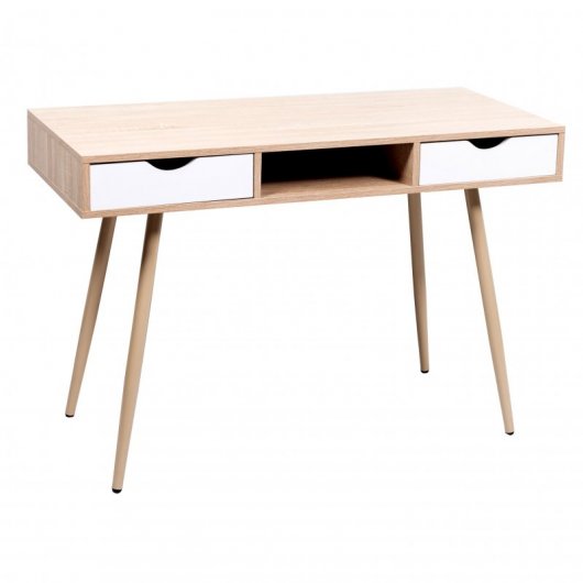 Mesa Escritorio Berkeley 110x50x75cm Madera/Blanco