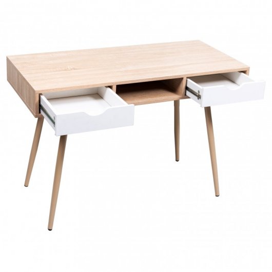Mesa Escritorio Berkeley 110x50x75cm Madera/Blanco