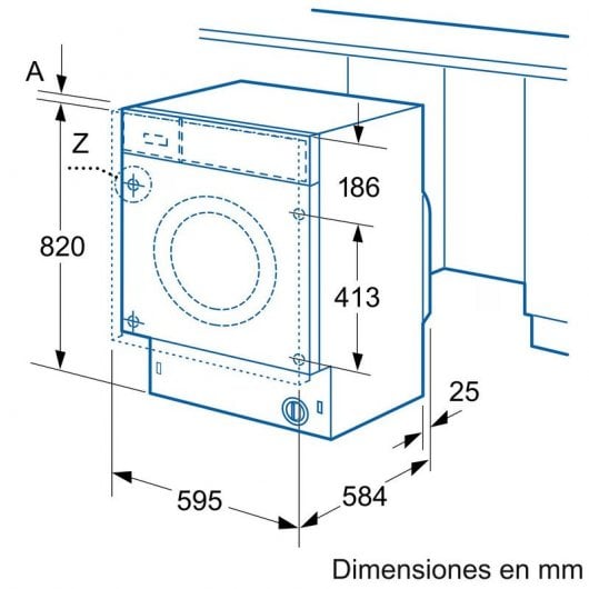 Balay 3TI771B Lavadora Integrable de Carga Frontal 7Kg A+