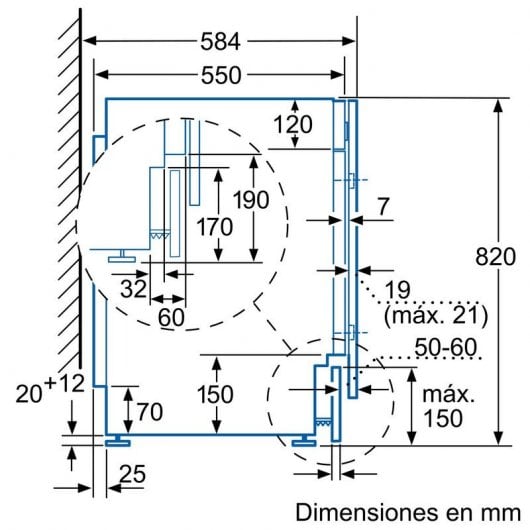 Balay 3TI771B Lavadora Integrable de Carga Frontal 7Kg A+
