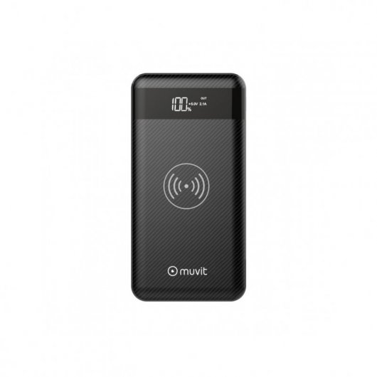 Muvit Powerbank 10000 mAh USB/MicroUSB/Type C/Lightning + Base sans fil Qi