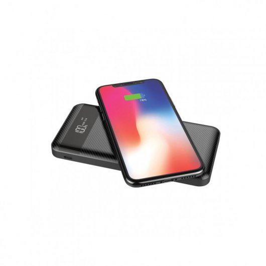 Muvit Powerbank 10000 mAh USB/MicroUSB/Type C/Lightning + Base sans fil Qi