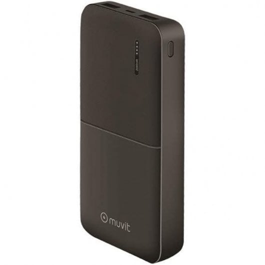 Muvit Power Bank 20000 mAh USB 2 Portas 2A Preto