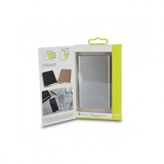 Muvit PowerBank 3000 mAh USB 2A Cable USB-MicroUSB Plata