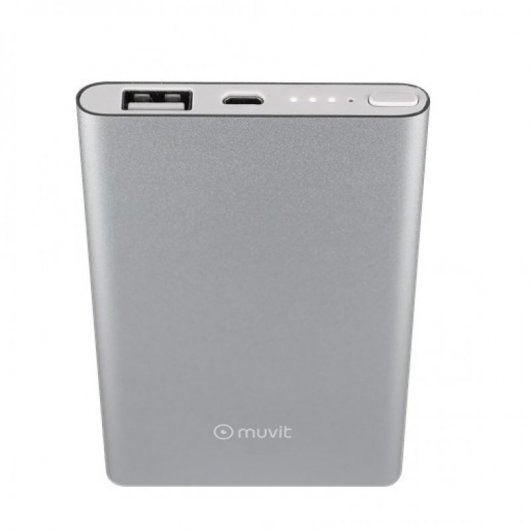 Muvit PowerBank 5000 mAh USB 2A Cable USB-MicroUSB Plata