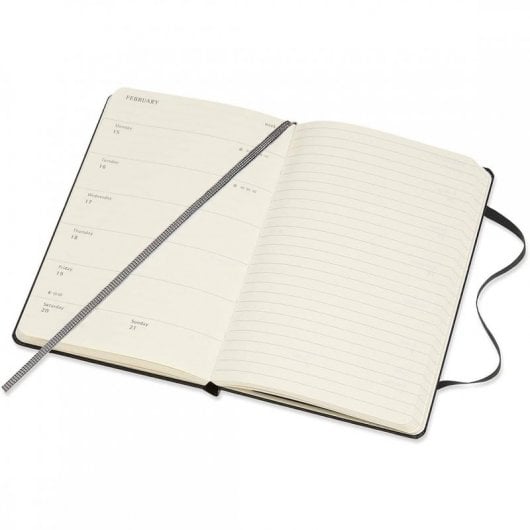 Moleskine Agenda Horizontal L Semanal 18 Meses 2020-2021 Dura Negra