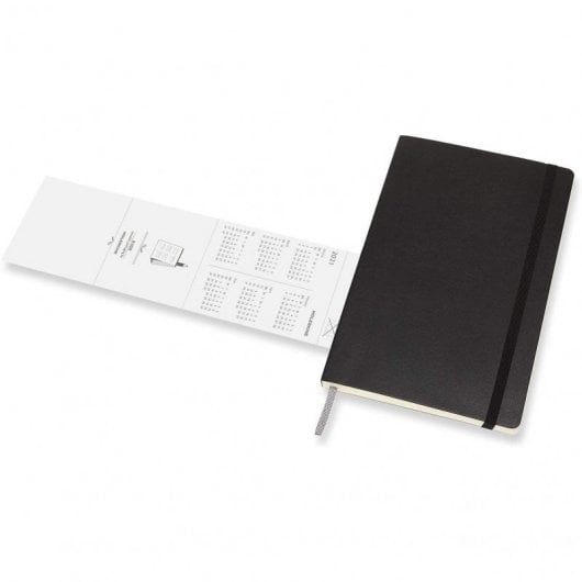 Moleskine Agenda Semanal de 18 Meses 2020-2021 Blanda Negra