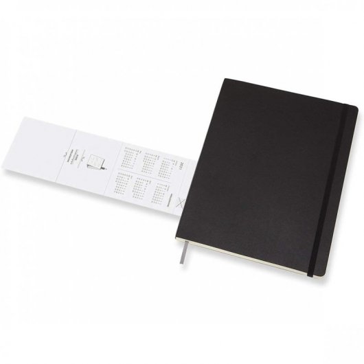 Moleskine Agenda Semanal XL 18 Meses 2020-2021 Blanda Negra