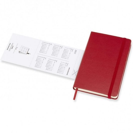 Moleskine Agenda Semanal 18 Meses 2020-2021 Capa Dura Vermelha
