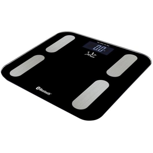 Balança Bioimpedância Jata 593 Bluetooth Até 180 kg 8 Parâmetros Ecrã LCD