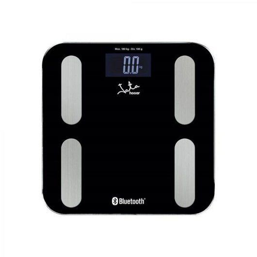Balança Bioimpedância Jata 593 Bluetooth Até 180 kg 8 Parâmetros Ecrã LCD
