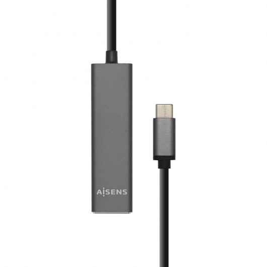 Aisens HUB USB 3.1 Type C vers 4x USB 3.1 Type A 15cm Gris