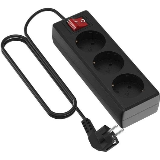 Régua de tomadas Garza 3 Tomadas Interruptor Proteção Infantil 3m Preto