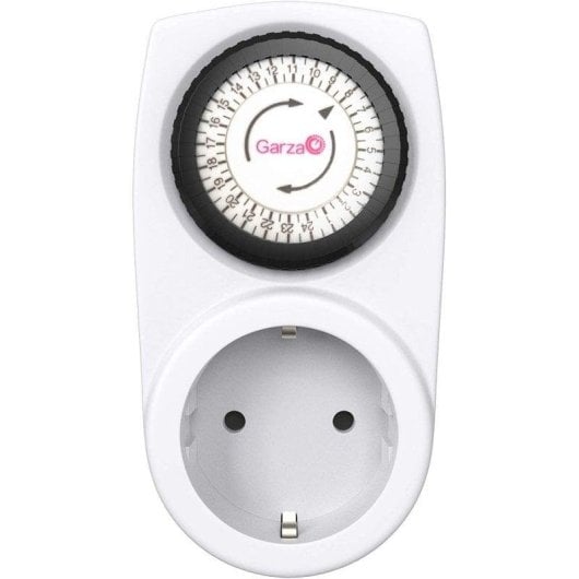 Prise intelligente Garza Mini Analogique Programmation 24h Bouton On/Auto