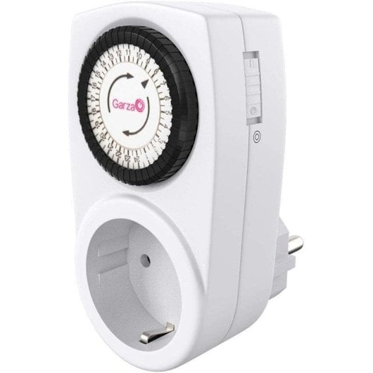 Prise intelligente Garza Mini Analogique Programmation 24h Bouton On/Auto