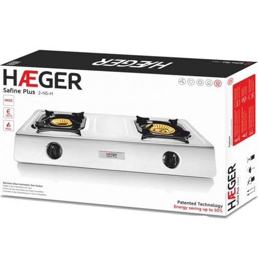 Haeger Safine Plus Cocina de Gas Portátil 2 Zonas