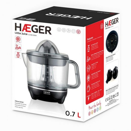 Haeger Little Juice Exprimidor Eléctrico 25W 0.7L